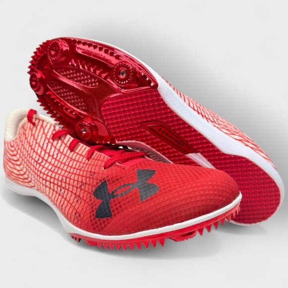 Under Armour Kick Distance 3 Track Spikes White/Beta Red Men’s 10.0 main image 12